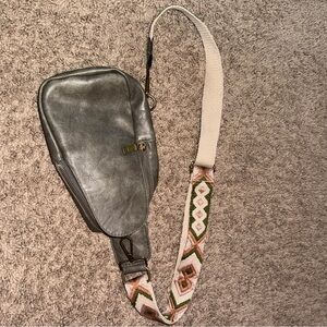 Crossbody Bag with Patterned Strap